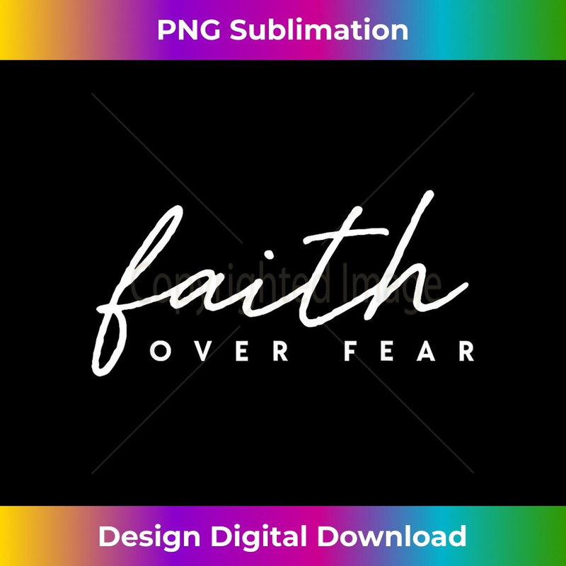 Faith Over Fear Jesus Christian God Faith Cross Lion - Sublimation-Ready PNG File
