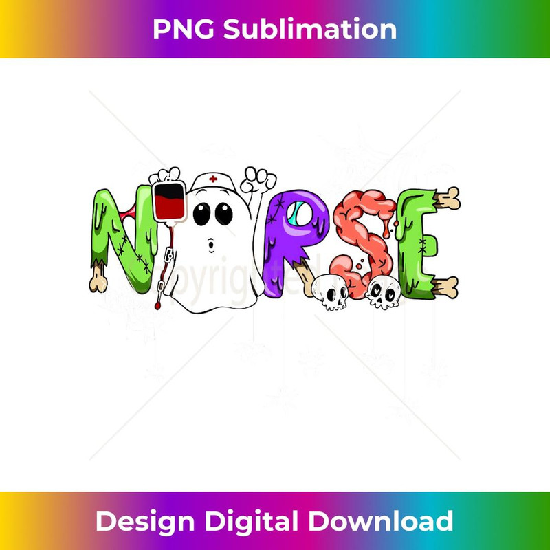 Holiday 365 Halloween Nurse Boo - Vintage Sublimation PNG Download