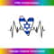 Israeli Flag Heartbeat EKG Heart 1 - Signature Sublimation PNG File