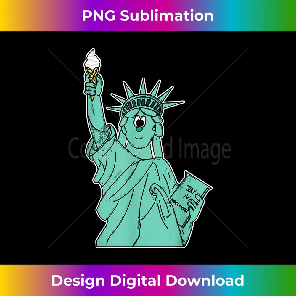 Statue Of Liberty Ice Cream Boys Girls Funny 4th July 1 - Sublimation-Ready PNG File