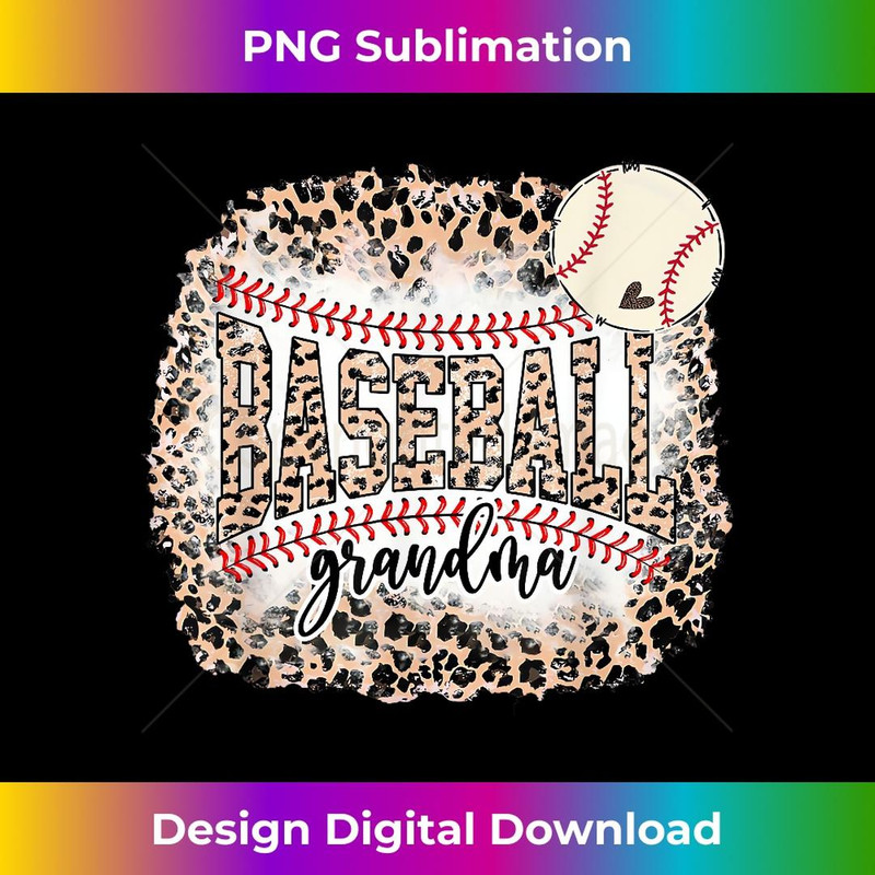 Baseball Grandma From Grandson Leopard Softball Mother's Day - Elegant Sublimation PNG Download
