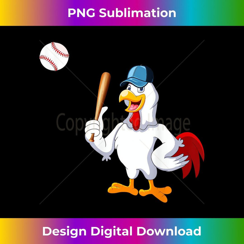 Chicken Playing Baseball Costume Baseball Player Family - Special Edition Sublimation PNG File