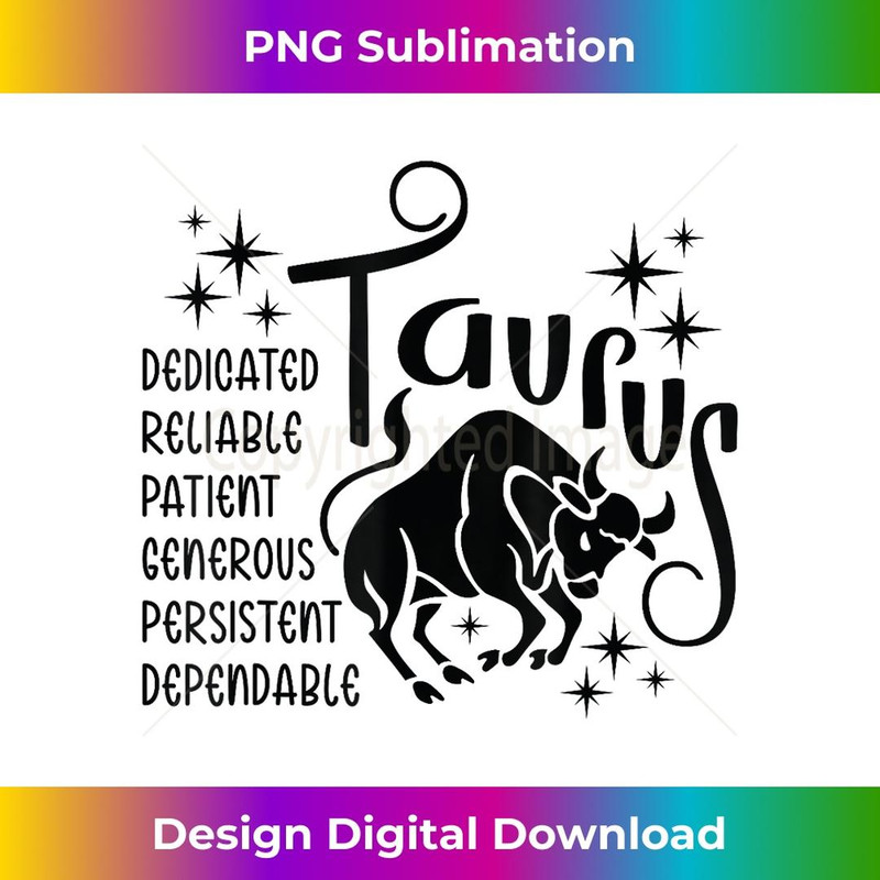 Taurus Zodiac Sign Character Astrology Horoscopes Birthday 3 - Creative Sublimation PNG Download