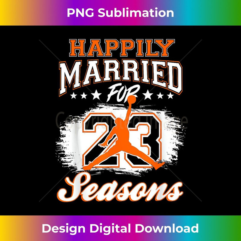 23 Years Wedding Anniversary Basketball Married Couple - Modern Sublimation PNG File