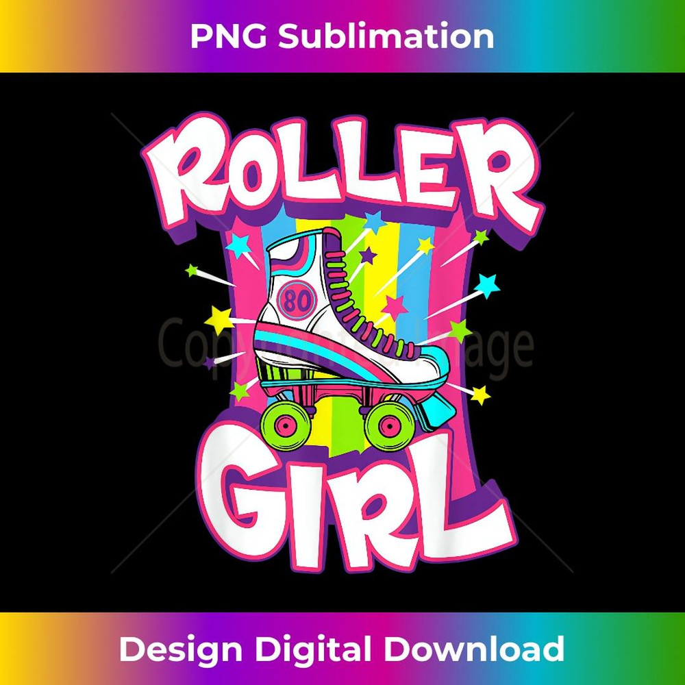 Roller Girl Funny 70s Vintage Roller Skate Seventies Costume - Premium PNG Sublimation File
