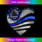 s Sunflower Thin Blue Line Police Heart Back The Blue Law Enfo 2 - Unique Sublimation PNG Download