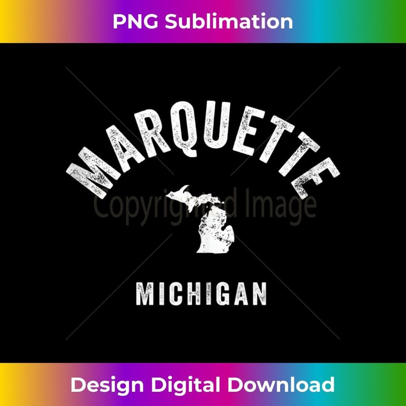 Marquette Michigan MI Vintage 70s Athletic Sports Design 1 - High-Resolution PNG Sublimation File