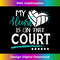 s My Heart Is On That Court Cute Volleyball Mom Dad  2 - PNG Transparent Digital Download File for Sublimation