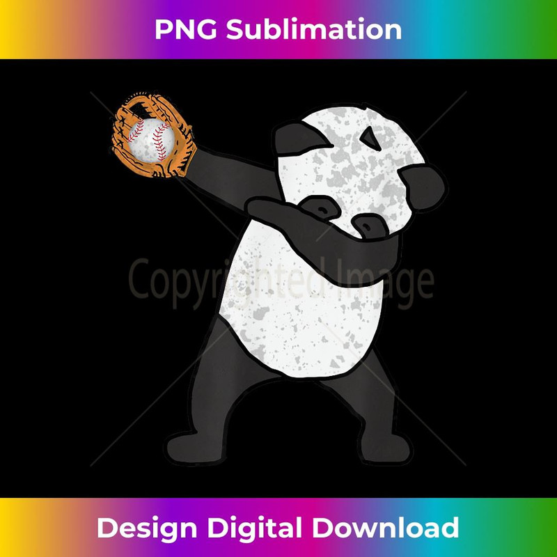 Panda Dabbing Baseball Catch Dab Baseball  2 - Digital Sublimation Download File