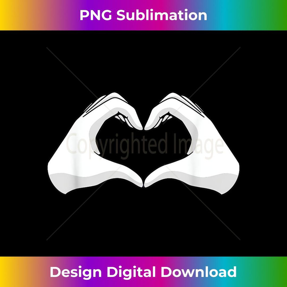 Hand Heart Hands Forming A Heart - Instant Sublimation Digital Download