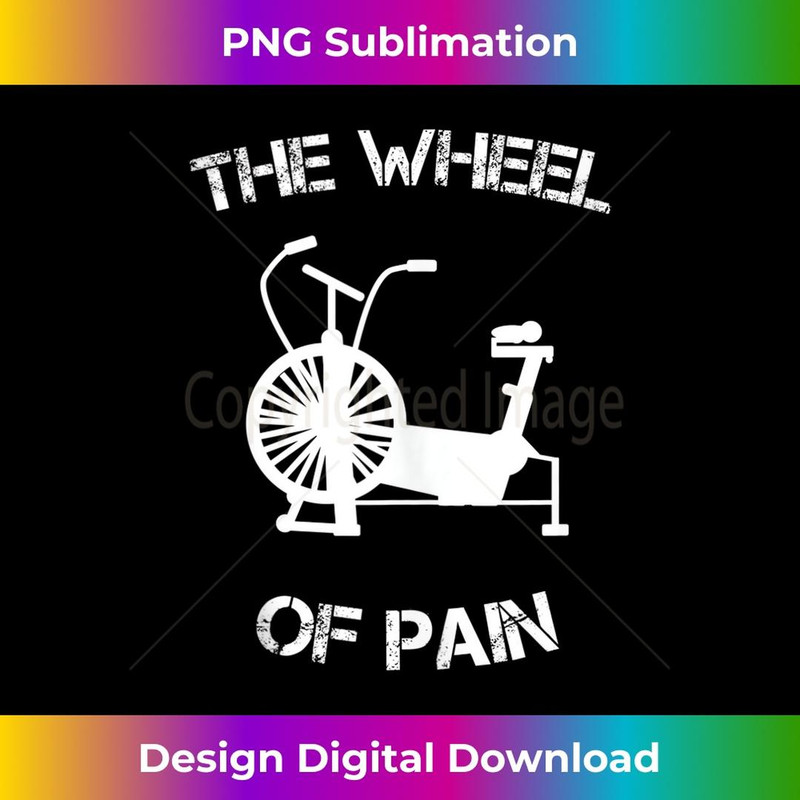Mens The Wheel Of Pain Assault Bike Wod Fitness Workout - PNG Transparent Sublimation Design