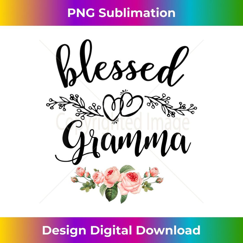 s Blessed Gramma Cute Flower Gramma 2 - Instant PNG Sublimation Download