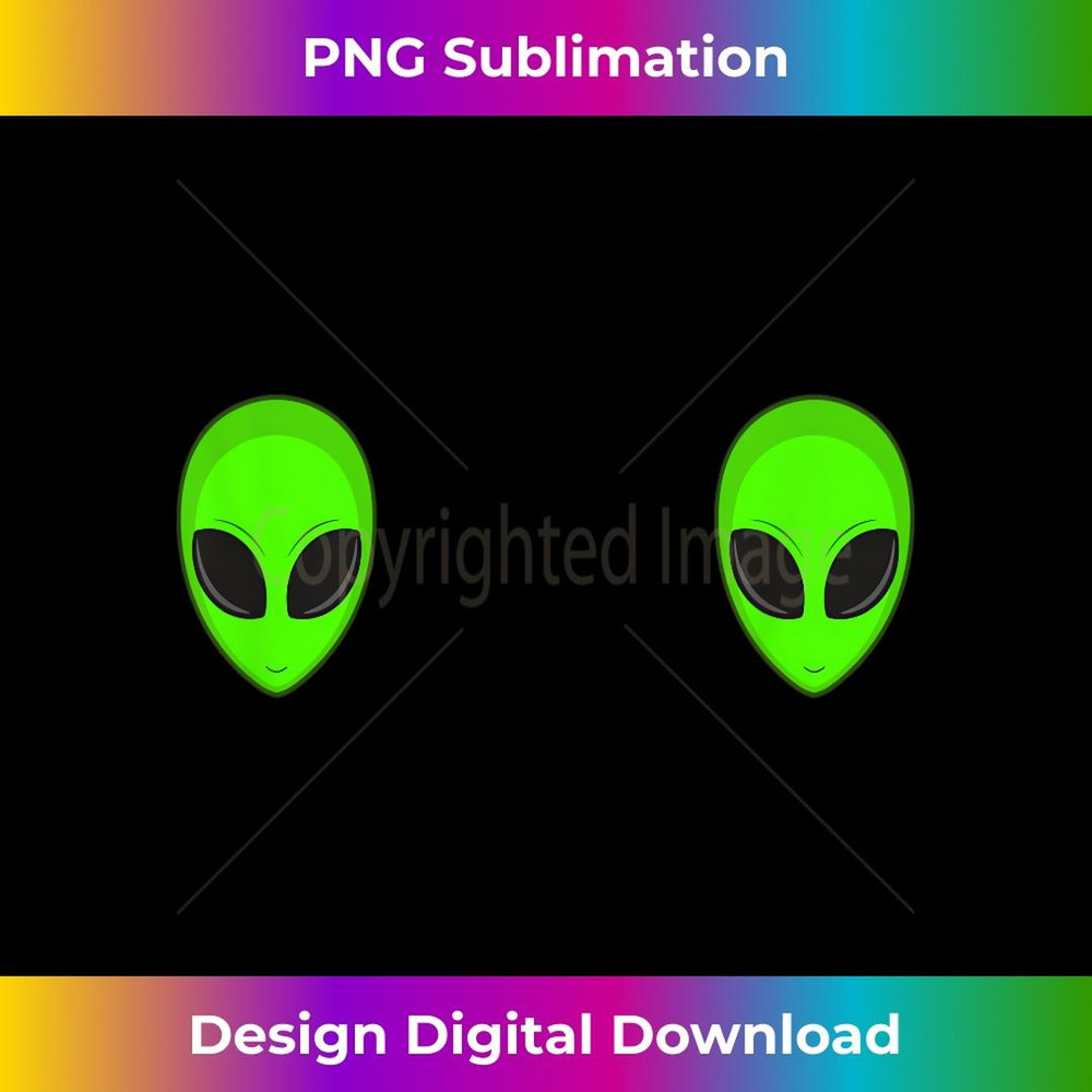 Two Aliens Boob Bra UFO Extraterrestrial women men 3 - Decorative Sublimation PNG File