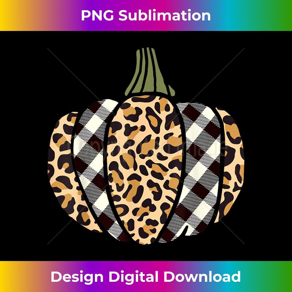 Leopard Plaid Pumpkin Woman Thanksgiving Mother Mama - Digital Sublimation Download File
