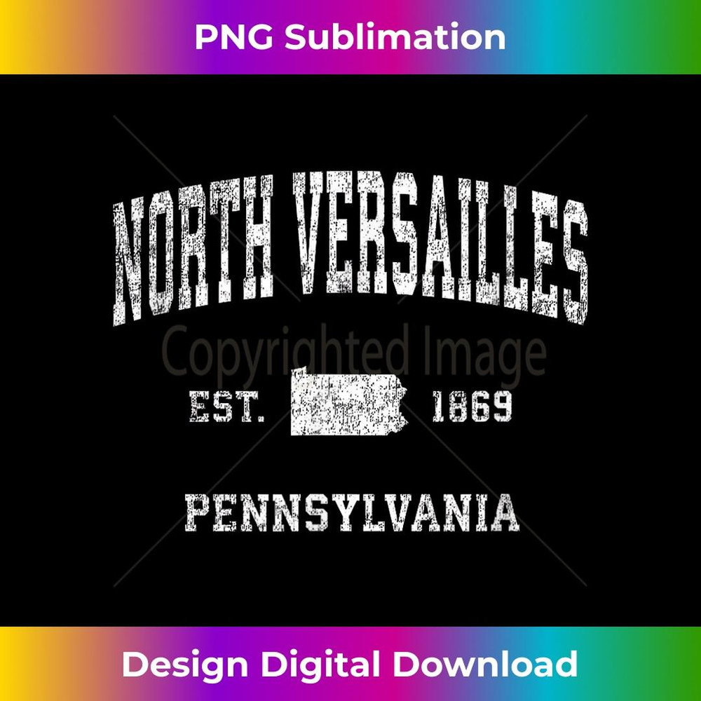 North Versailles Pennsylvania PA Vintage Athletic Sports Des 2 - Digital Sublimation Download File