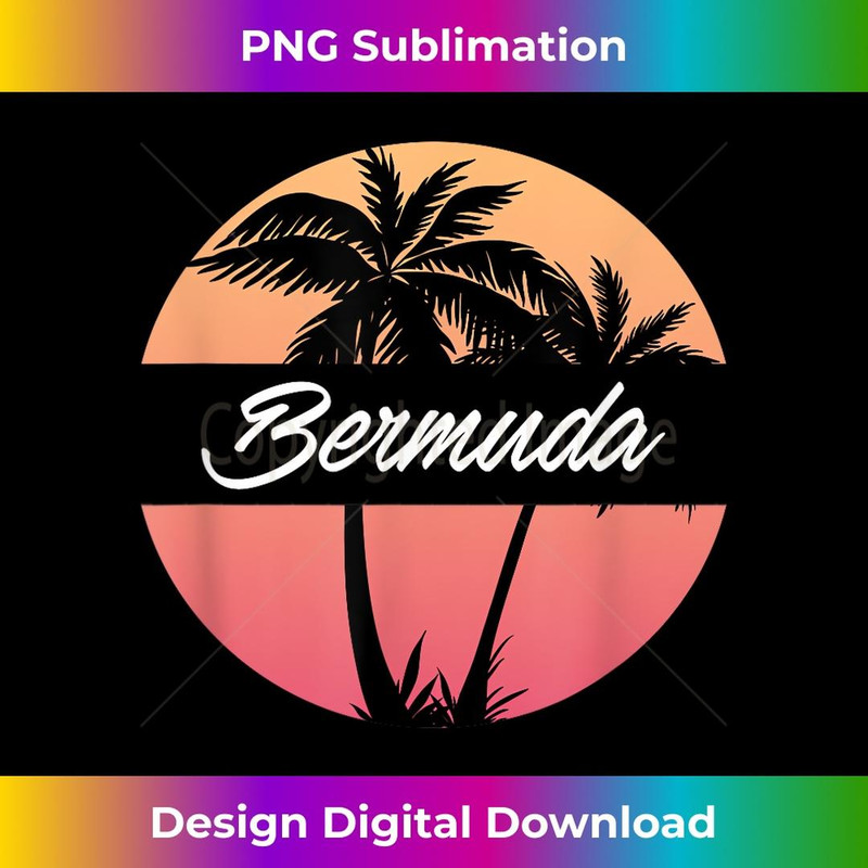 Bermuda Palm Trees Souvenir Vacation Travel - PNG Transparent Sublimation Design