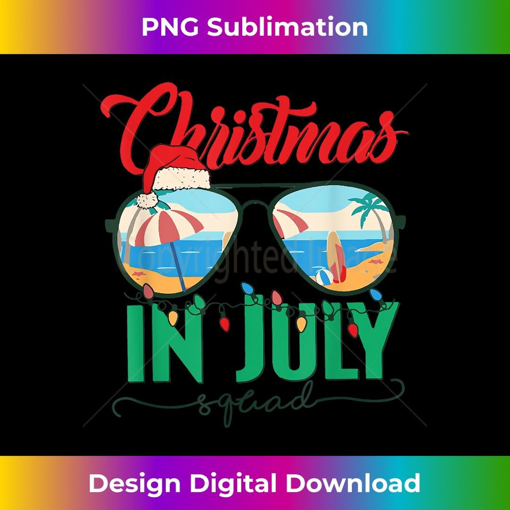Christmas In July Squad Sunglasses Summer Beach Funny Xmas - Premium Sublimation Digital Download