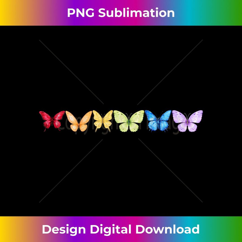 LGBT Butterfly Pride , Rainbow Butterfly, Gay Pride 1 - Sublimation-Ready PNG File