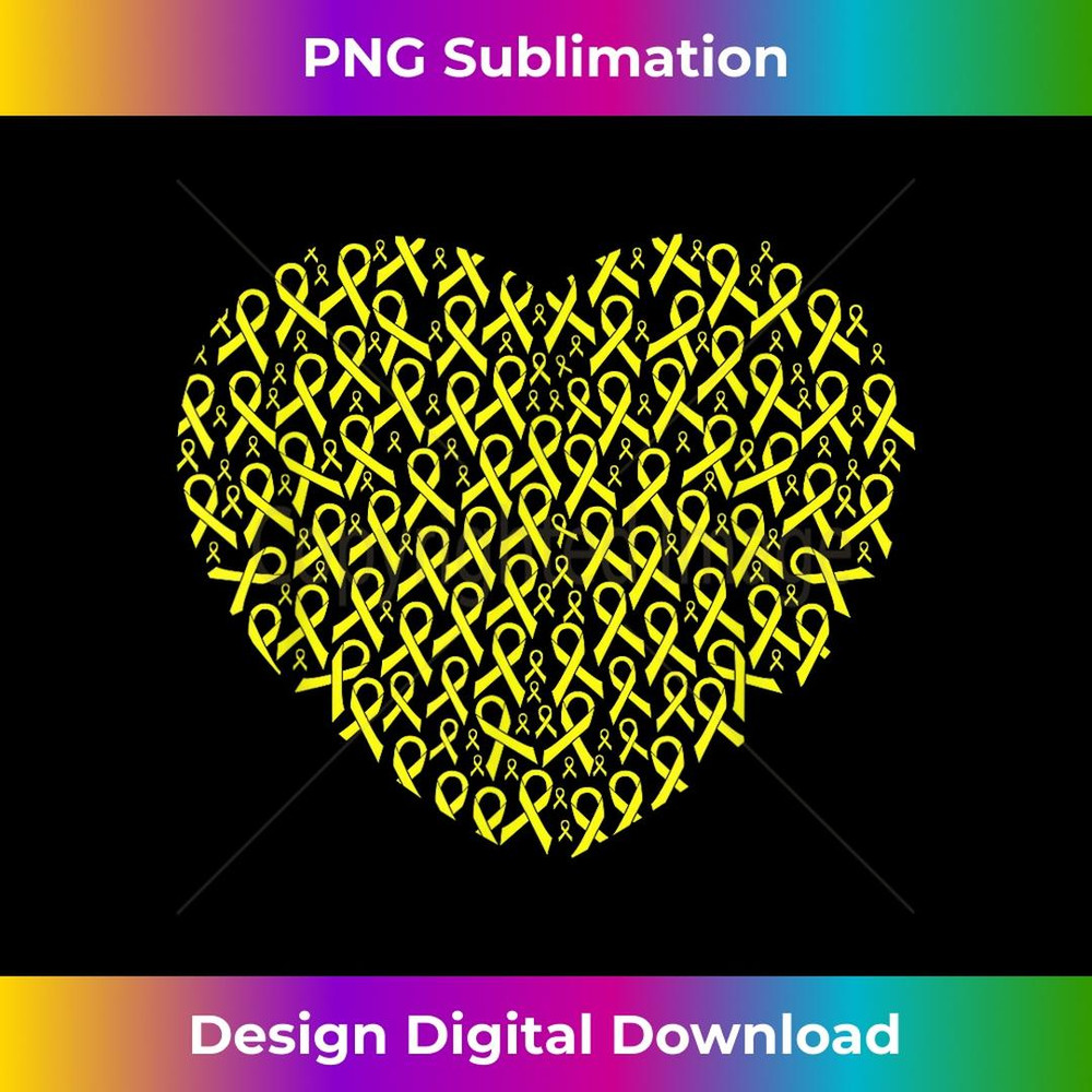 Proud Endometriosis Awareness Yellow Ribbon Heart Fight 2 - Retro PNG Sublimation Digital Download