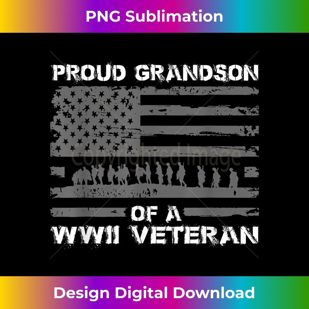 Proud Grandson of A WWII Veteran T s 2 - Creative Sublimation PNG Download
