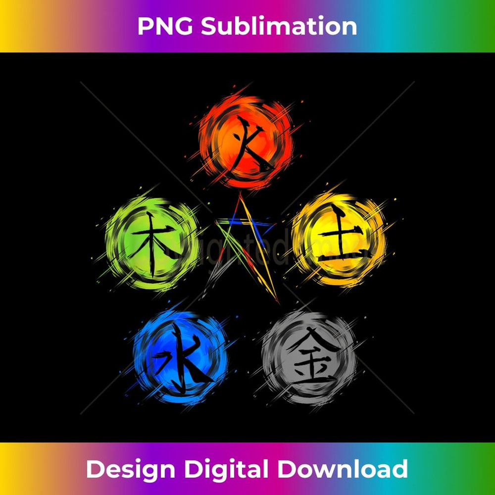 Qigong Five Elements Balance Tai Chi 2 - Instant PNG Sublimation Download