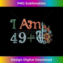 funny 50th birthday girl i am 49 plus 1 middle finger - decorative sublimation png file