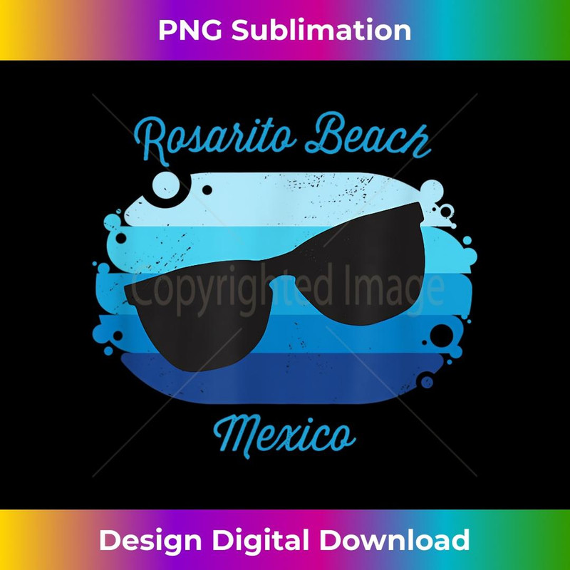 Rosarito Beach Mexico Souvenir Nautical Surfer Graphic 1 - Decorative Sublimation PNG File