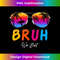 Bye Bruh We Out End Of School Retro Rainbow Sunglasses Boys - Premium Sublimation Digital Download