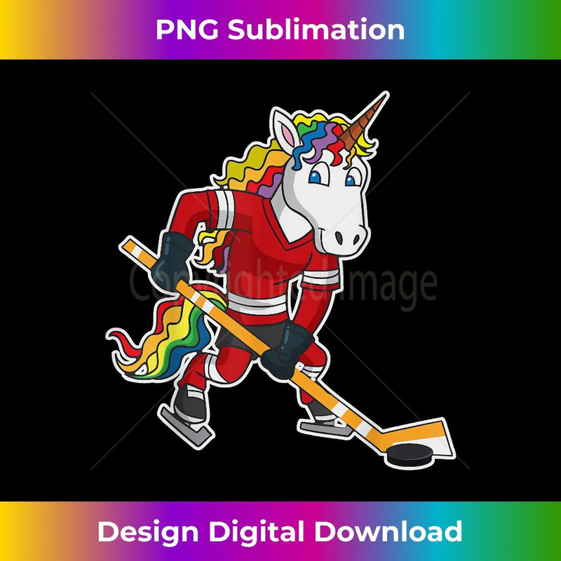 Unicorn Hockey Vintage Distressed Girls - PNG Sublimation Digital Download