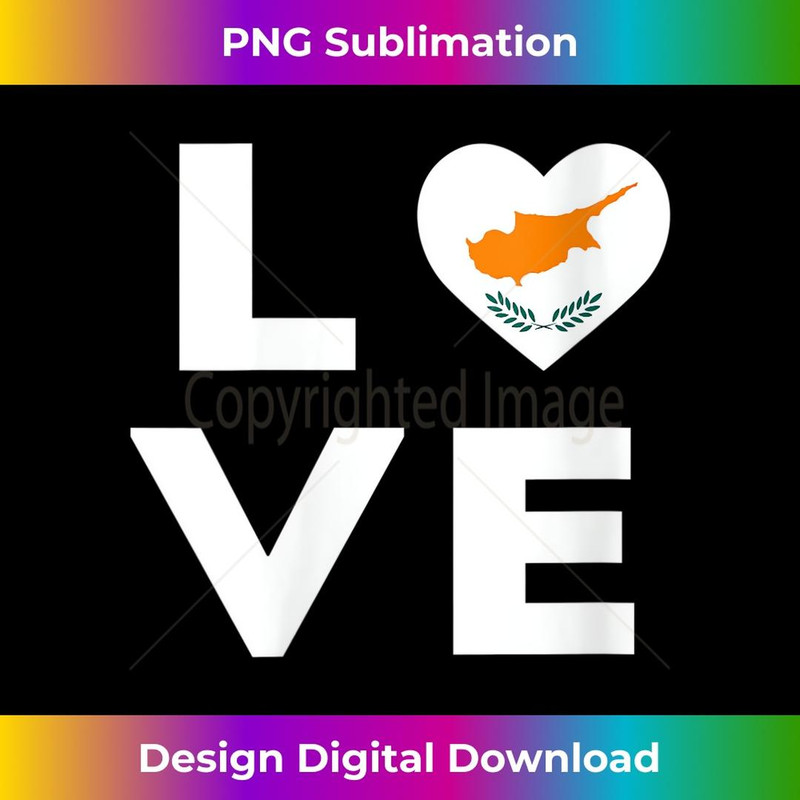 s Love Cyprus Flag 2 - PNG Transparent Sublimation File