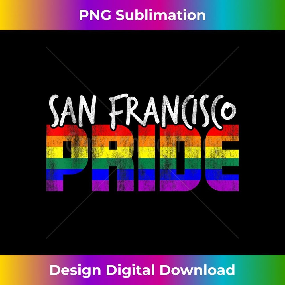 Sf Pride Sticker San Francisco Pride LGBT Flag 2 - Decorative Sublimation PNG | Inspire ...