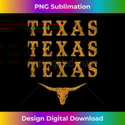 vintage western state texan native pride longhorn bull texa tank top - png transparent digital download file for sublima