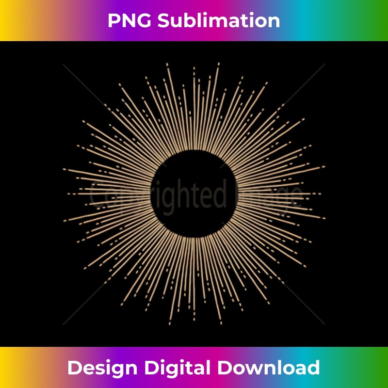 Twice in a Lifetime Total Solar 2024 Eclipse Design on Back Long Sleeve - PNG Transparent Sublimation Design