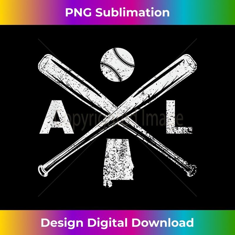 Alabama Baseball Bats & Ball Classic Baseball Player - High-Resolution PNG Sublimation File