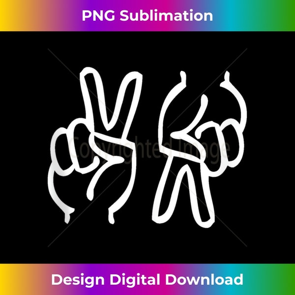 2 Up 2 Down Virginia Peace Sign Tshirt Tank Top - Modern Sublimation PNG File