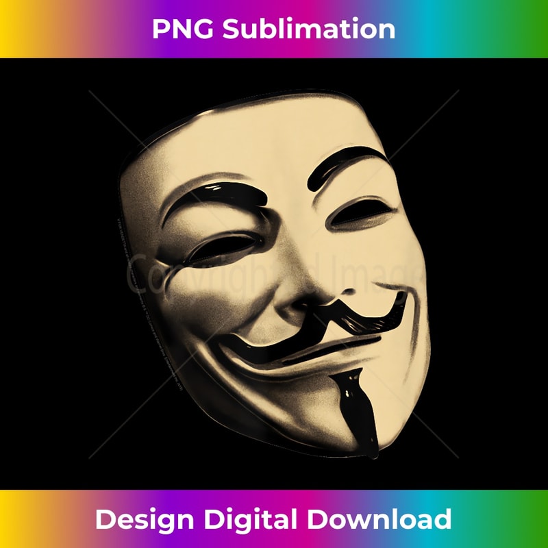 V For Vendetta V Mask Tank Top - Instant PNG Sublimation Download