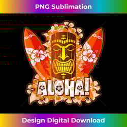 funny aloha hawaii hawaiian for boys girls tiki mask surf - png transparent digital download file for sublimation