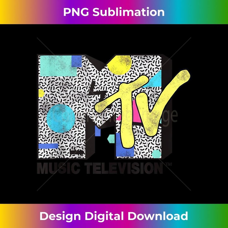 MTV Logo 90s Abstract Tank Top 1 - Decorative Sublimation PNG File