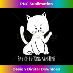 salty cat shirt ray fucking sunshine flipping off animal - unique sublimation png download