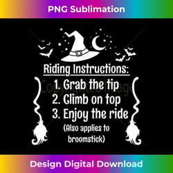 funny halloween adult sarcasm humor witch riding instruction - exclusive sublimation digital file