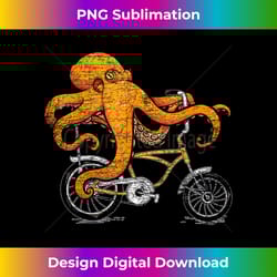 octopus riding a bike 1 - instant sublimation digital download