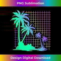 summer vacation 1990s aesthetic 80s art palm trees vaporwave 1 - png transparent sublimation file