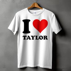 red heart i love taylor t-shirt - unisex t-shirt