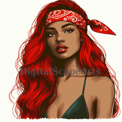 wall decor art print poster printable red haired girl