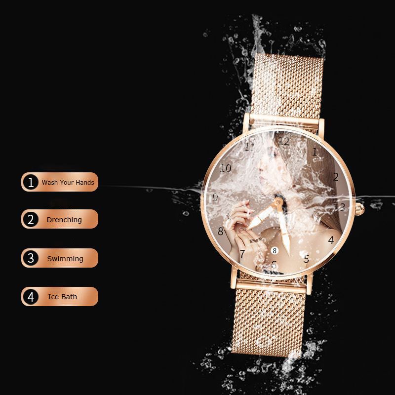 Custom Photo Watch Personalized Picture Watch Fashionable Stainless Steel Quartz Watch Commemorati 2