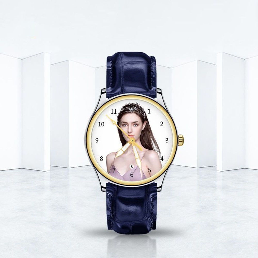 Custom Photo Watch Personalized Picture Watch Fashionable Leather Waterproof Quartz Watch Commemor 0