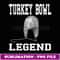 Thanksgiving Turkey Bowl Vintage Football Helmet - Sublimation-Ready PNG File