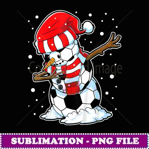 Kids Dabbing Snowman Soccer Ball Christmas Santa Boys Kids Dab - Exclusive Sublimation Digital File