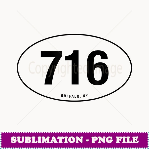 New York Area Code 716 Oval State Pride Gift - | Inspire Uplift