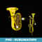 brass horn marching band - Euphonium - Funny brass orchestra - Instant PNG Sublimation Download